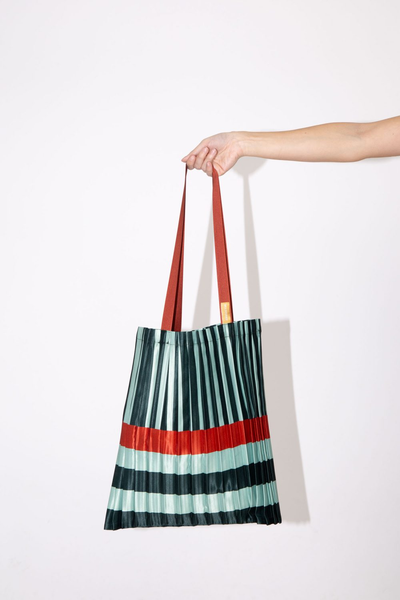 Pleated Satin Bag - Smeralda