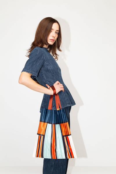 Pleated Satin Bag - Chia