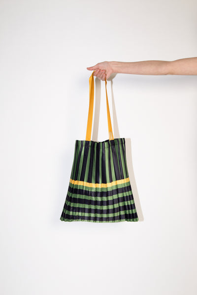 Pleated Satin Bag - Ravello Green