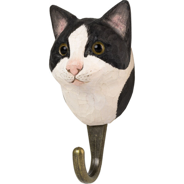 Wildlife Garden Hook - Black and White Cat
