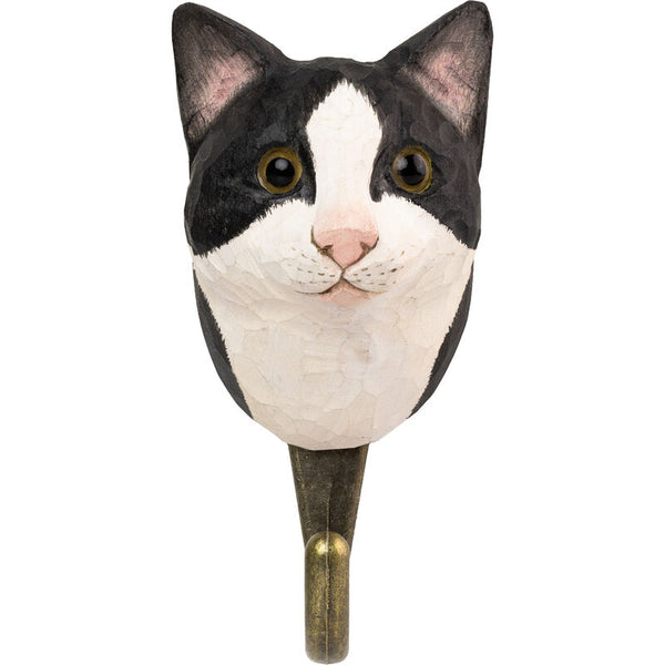 Wildlife Garden Hook - Black and White Cat