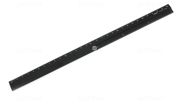 Midori Aluminium Folding Ruler Black
