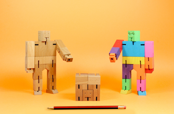 Areaware Cubebot - Natural Wood