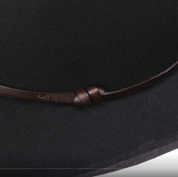 Travaux En Cours - Felt Fedora Hat Black