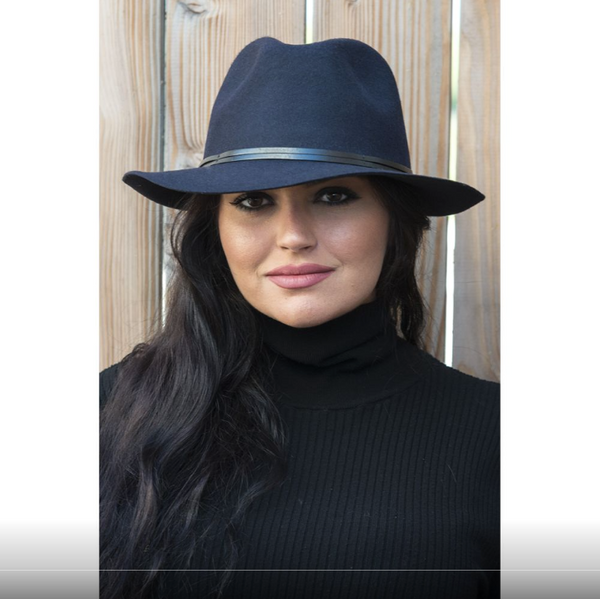 Travaux En Cours - Felt Fedora Hat Anthracite