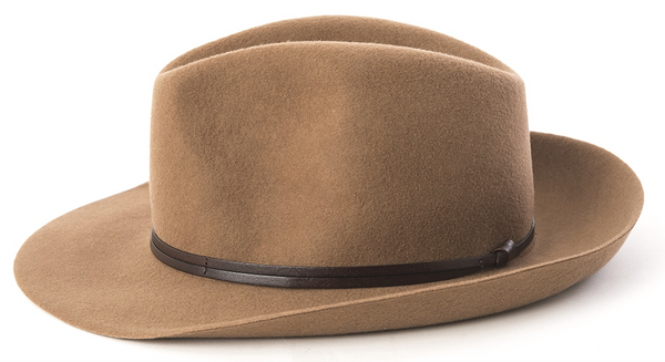 Travaux En Cours - Felt Fedora Hat Camel