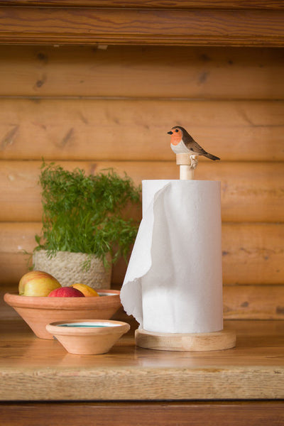 Wildlife Garden Kitchen Roll Holder - Robin
