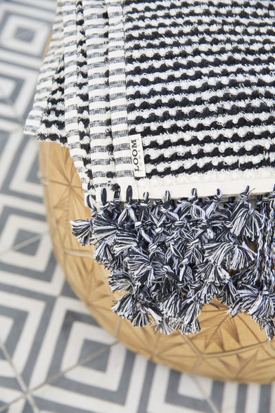 Loom Towels Black and White