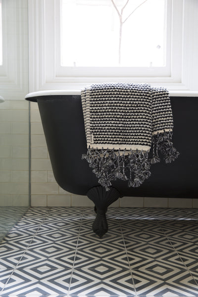 Loom Towels Black and White