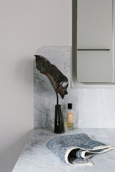 Loom Towels Navy and Cream