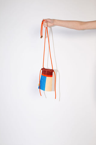 Pleated Satin Mini Bag - Agate
