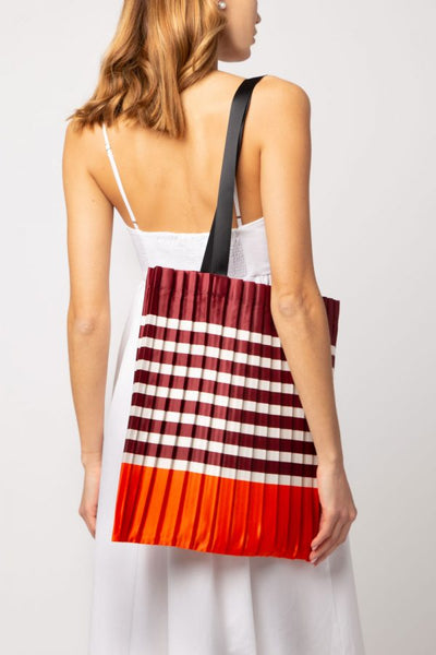 Pleated Satin Bag - Carrara