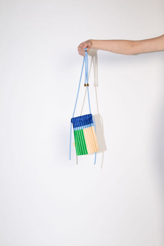 Pleated Satin Mini Bag - Jade