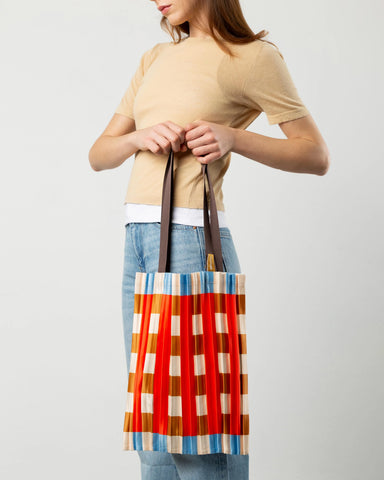 Pleated Satin Bag - Marsala