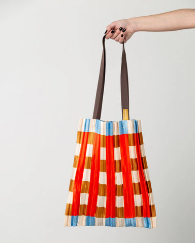 Pleated Satin Bag - Marsala