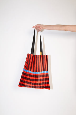Pleated Satin Bag - Ravello Red
