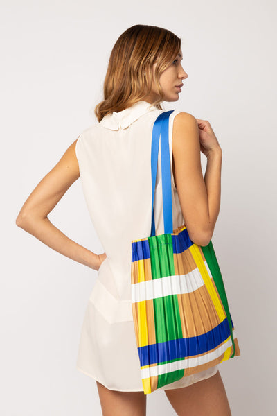 Pleated Satin Bag - Santa