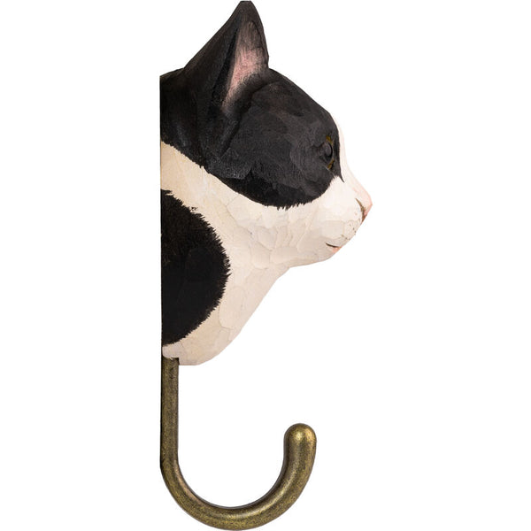 Wildlife Garden Hook - Black and White Cat