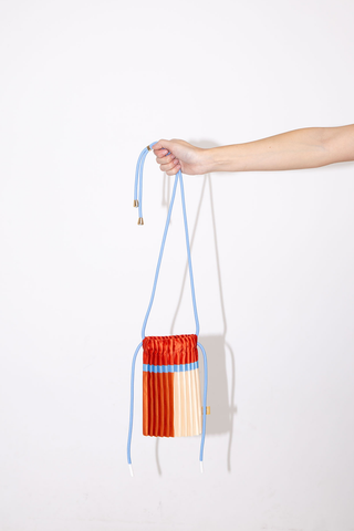 Pleated Satin Mini Bag - Sienna