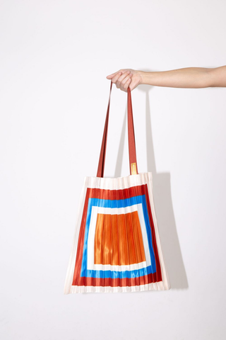 Pleated Satin Bag - Cervo
