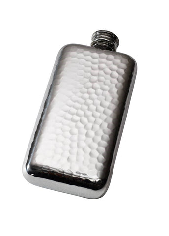 Wentworth Pewter Flask 3oz Hammered