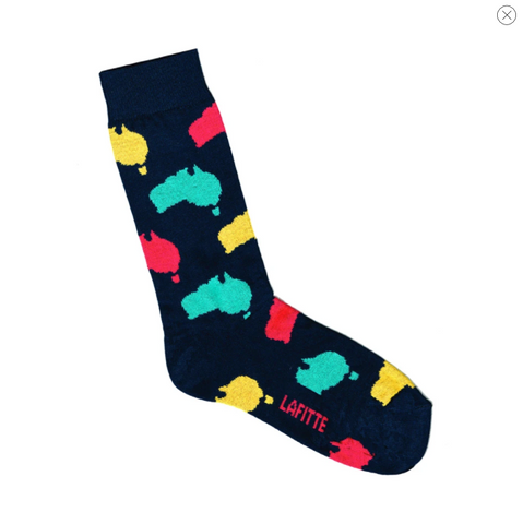 Lafitte Socks - Australian Maps