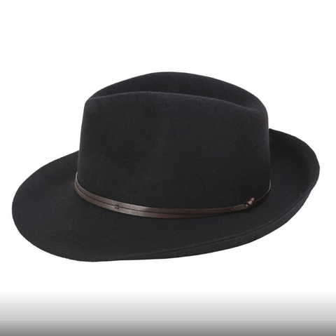 Travaux En Cours - Felt Fedora Hat Black