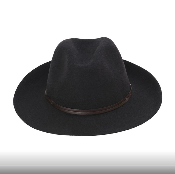 Travaux En Cours - Felt Fedora Hat Black