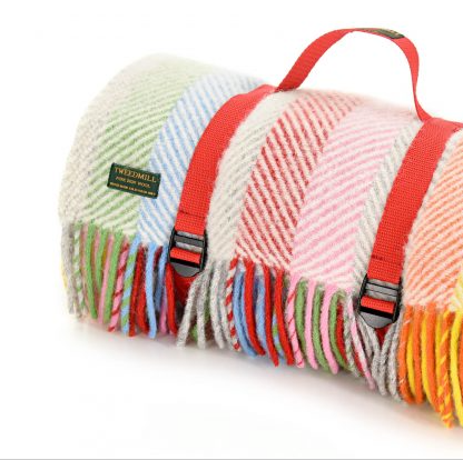 Tweedmill - Polo Picnic Rug Rainbow Stripe