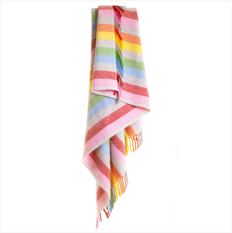 Tweedmill - Throw Rainbow Stripe