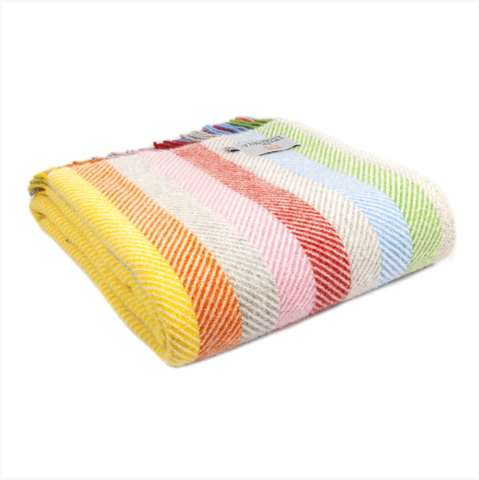 Tweedmill - Throw Rainbow Stripe