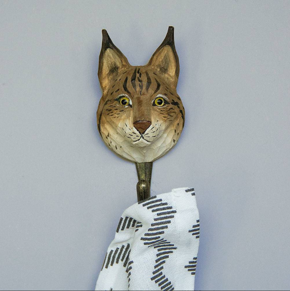 Wildlife Garden Hook - Lynx