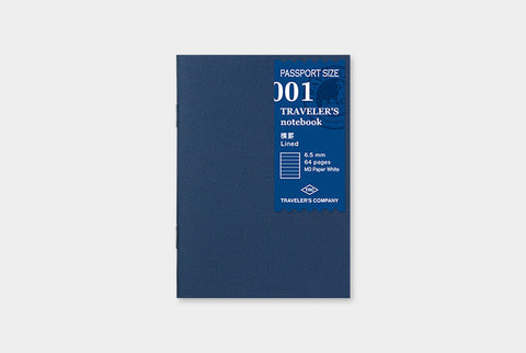 Traveler's Notebook Passport 001 Refill Lined