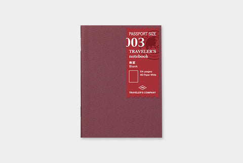 Traveler's Notebook Passport 003 Refill Blank